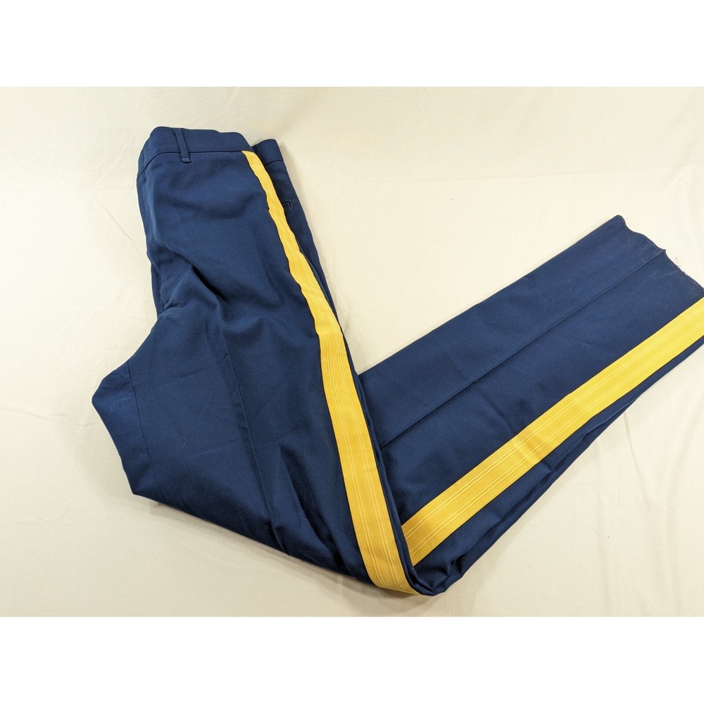 Defense Logistics Agency Omega Apparel Corp Mens Pants Blue Yellow Stripe 35R"C"